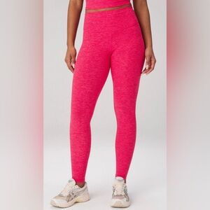 Fabletics Heather-Flexed Raspberry Fizz Heather HW 7/8 TLC Legging | XS | NWT